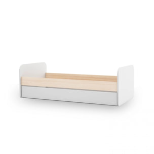 Cama doble juvenil Misty Breeze Blanco - Oak Soft