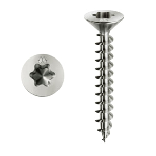 Vis à bois Panelvit tête fraisée Torx TX20 filetage total zing.arg MUSTAD 3.5x50 - Boite de 500 - PVACXP350500C8C