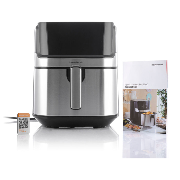 Friteuse à Air InnovaGoods Fryinn Pro 5500 Noir 1700 W 5,5 L Acier inoxydable