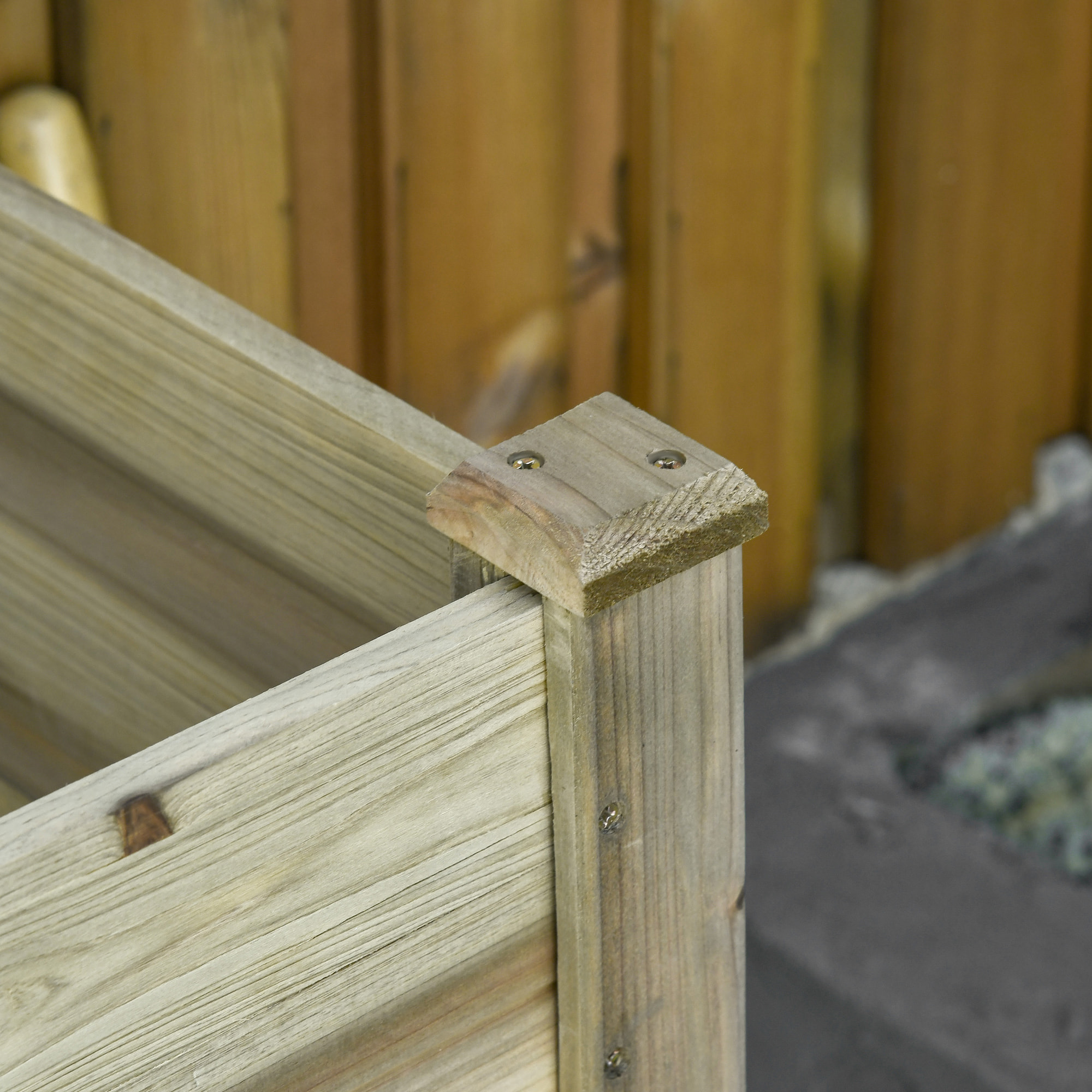 Jardinière sur pieds potager avec étagère à lattes dim. 91L x 51l x 76H cm bois sapin autoclave