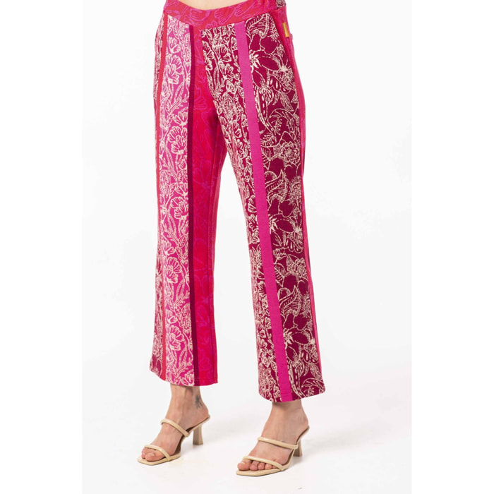 Mamatayoe Pantalón Ritmo para Mujer – Pantalón fluido de jacquard exclusivo con cintura elástica y bolsillos, tallas S-XXL
