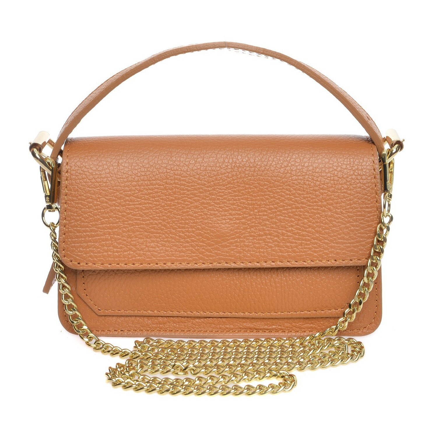 Borsa a spalla Anna Luchini Cammello