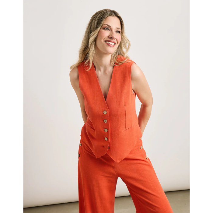 Top Chaleco Naranja - Chai