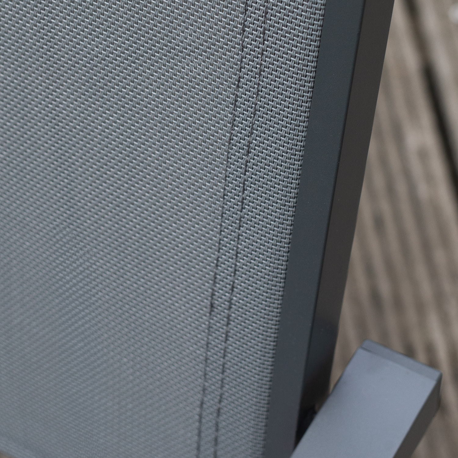 Salon de jardin extensible 10 places de 140/200cm en textilène gris - aluminium anthracite VENEZIA