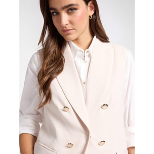 Elena Mirò - Blazer senza maniche - Bianco