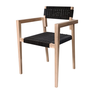 Ensemble table et 6 chaises de jardin en bois de teck - Tunga