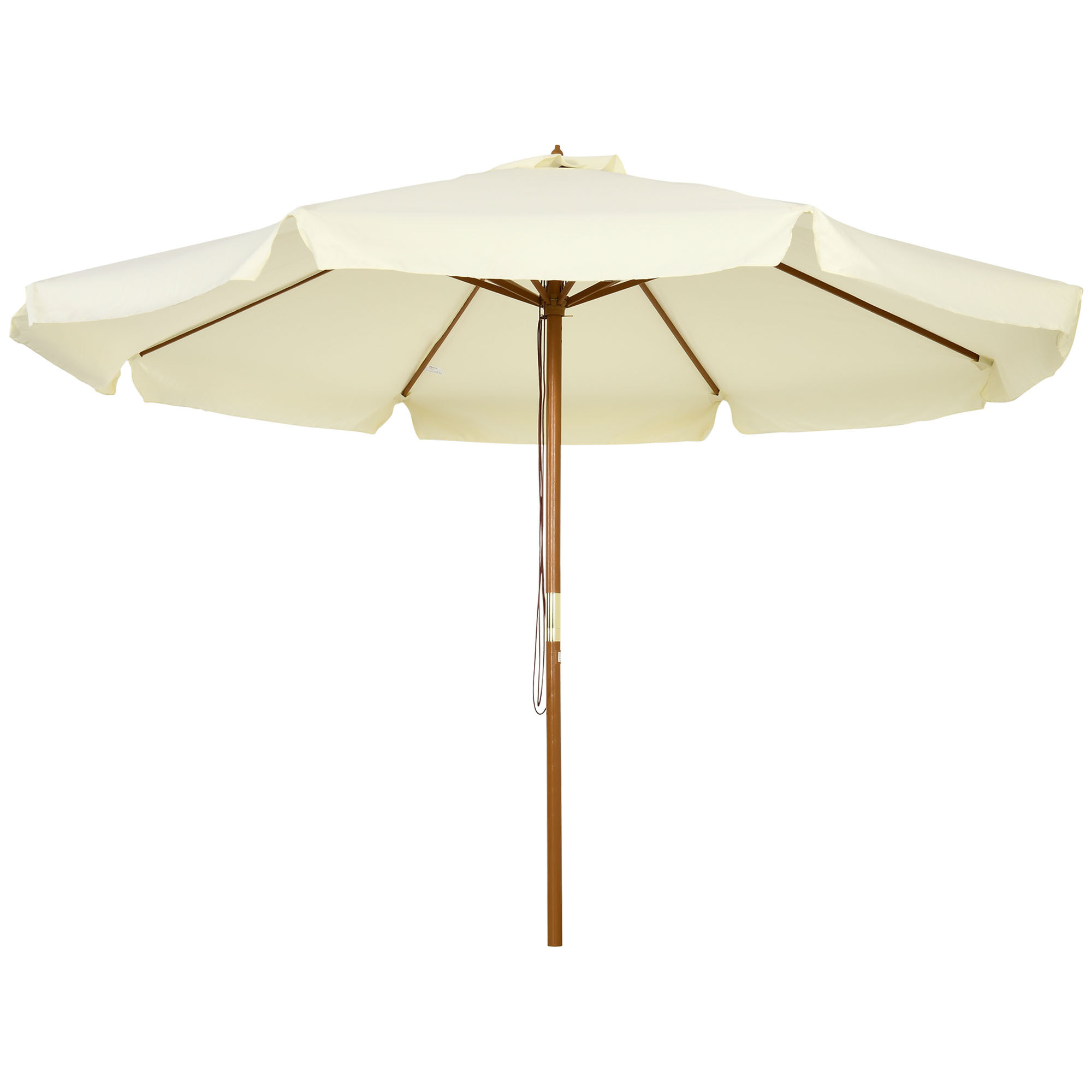 Parasol droit Ø3 m – Grand format – Bois de bambou