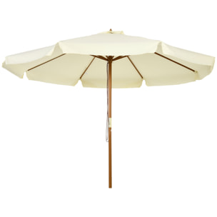 Parasol droit Ø3 m – Grand format – Bois de bambou