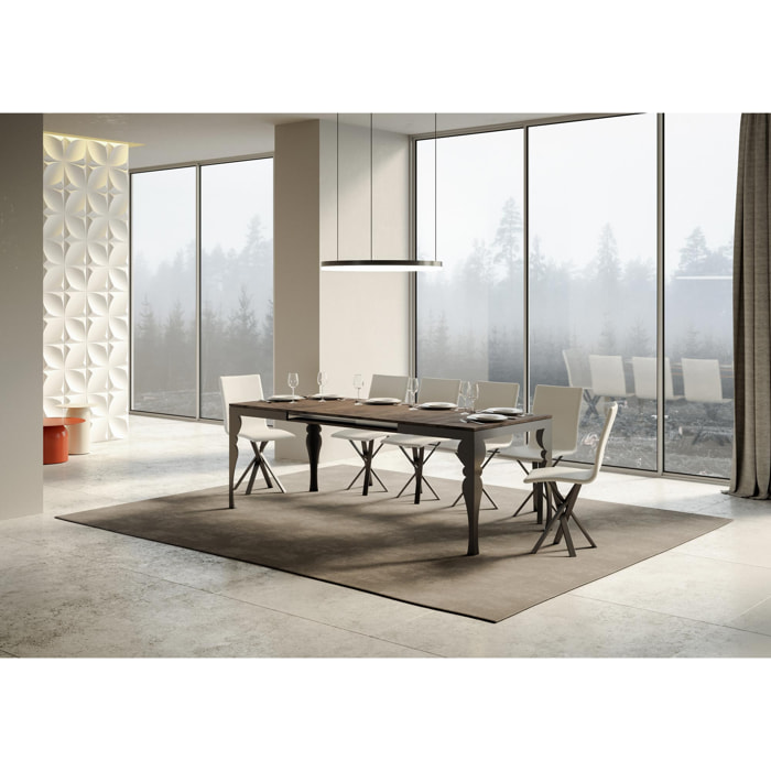 Table Paxon Evolution Dessus Noyer 90x120 telaio Allongée 224 Anthracite