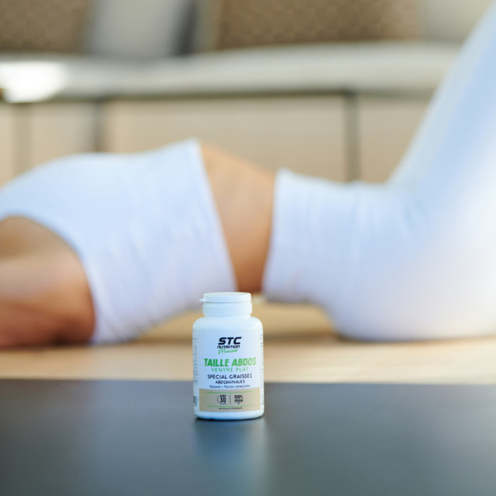 Taille Abdos Ventre Plat - Complément Alimentaire Spécial Graisses Abdominales - Bien-être digestif - 100% Vegan - 120 Gélules Végétales