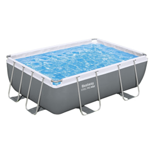 Bestway Piscine hors sol tubulaire rectangulaire Bestway Steel Pro Max 282 x 196 x 84 cm gris clair