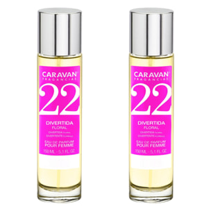 Caravan fragancias - caja de regalo con 2 perfumes nº22 de 150 ml, para mujer