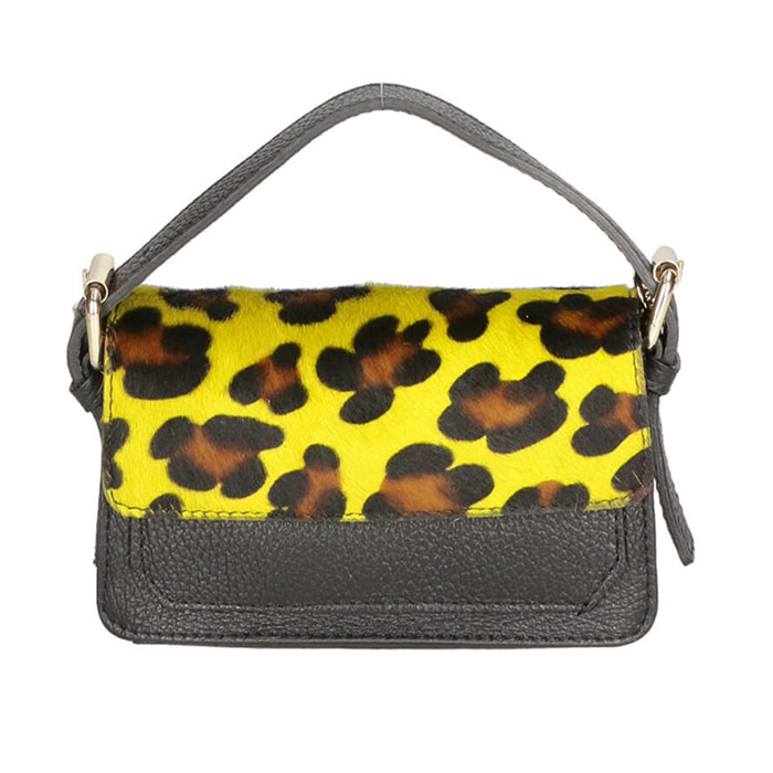 Borsa a mano da donna - Modello Aleide - Vera pelle - 18.0 x 11.0 x 6.5 cm