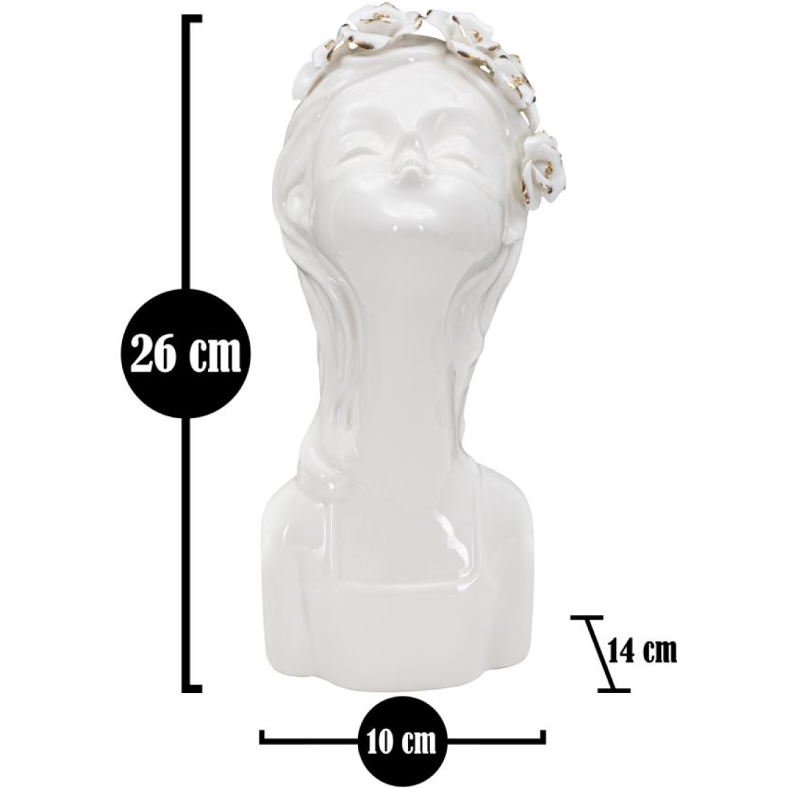 VASO YOUNG LADY ROSES CM 10x14x26