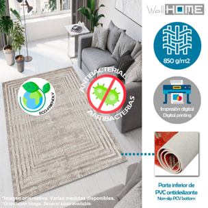 Alfombra de poliester estampada 60 x 100cm multicolor