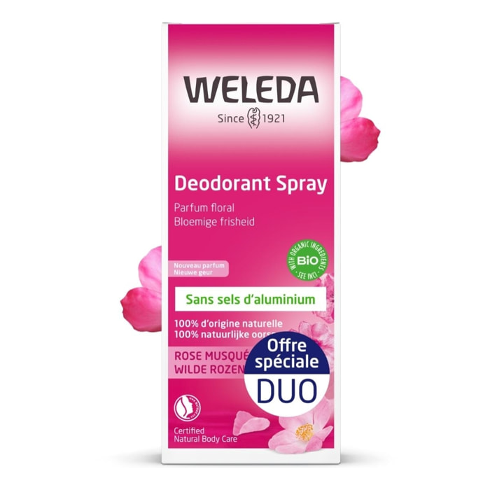 WELEDA - Duo Déodorant à la Rose musquée - 2x100 ml
