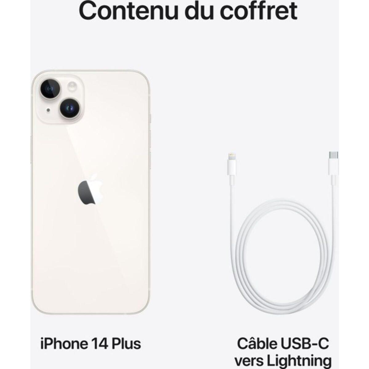 Smartphone APPLE iPhone 14 Plus Lumière Stell 256Go 5G