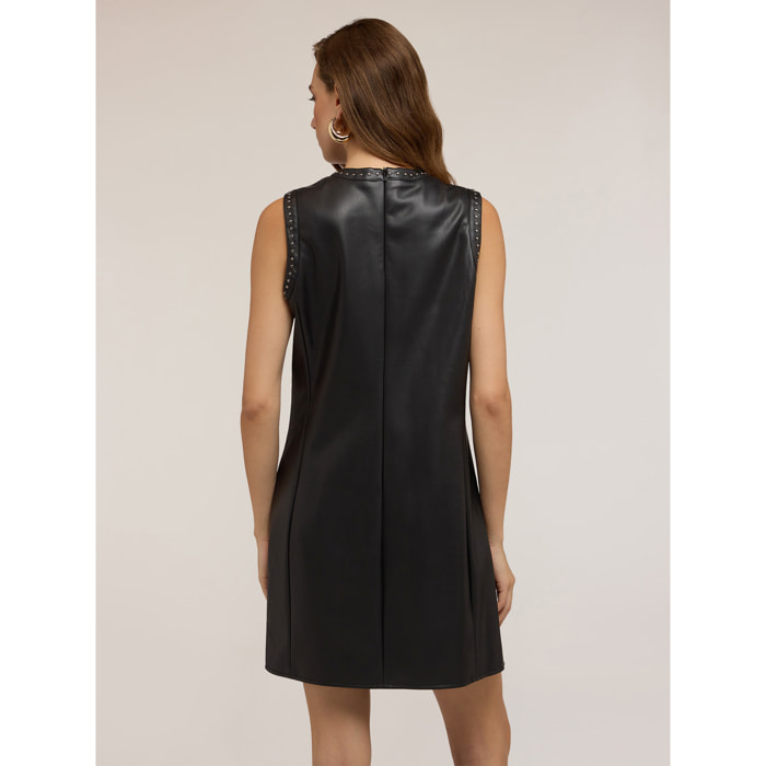Motivi - Vestido tubo con tachuelas decorativas - Negro