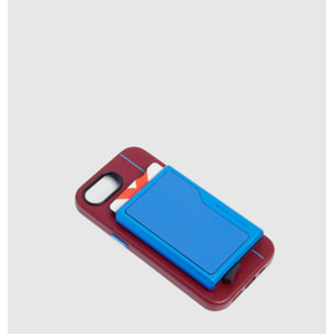 Piquadro Portacarte automatico MagSafe in alluminio e pelle con protezione RFID