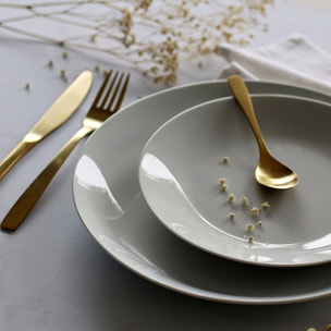 Service de table 38 pièces en porcelaine blanche METROPOLITAN