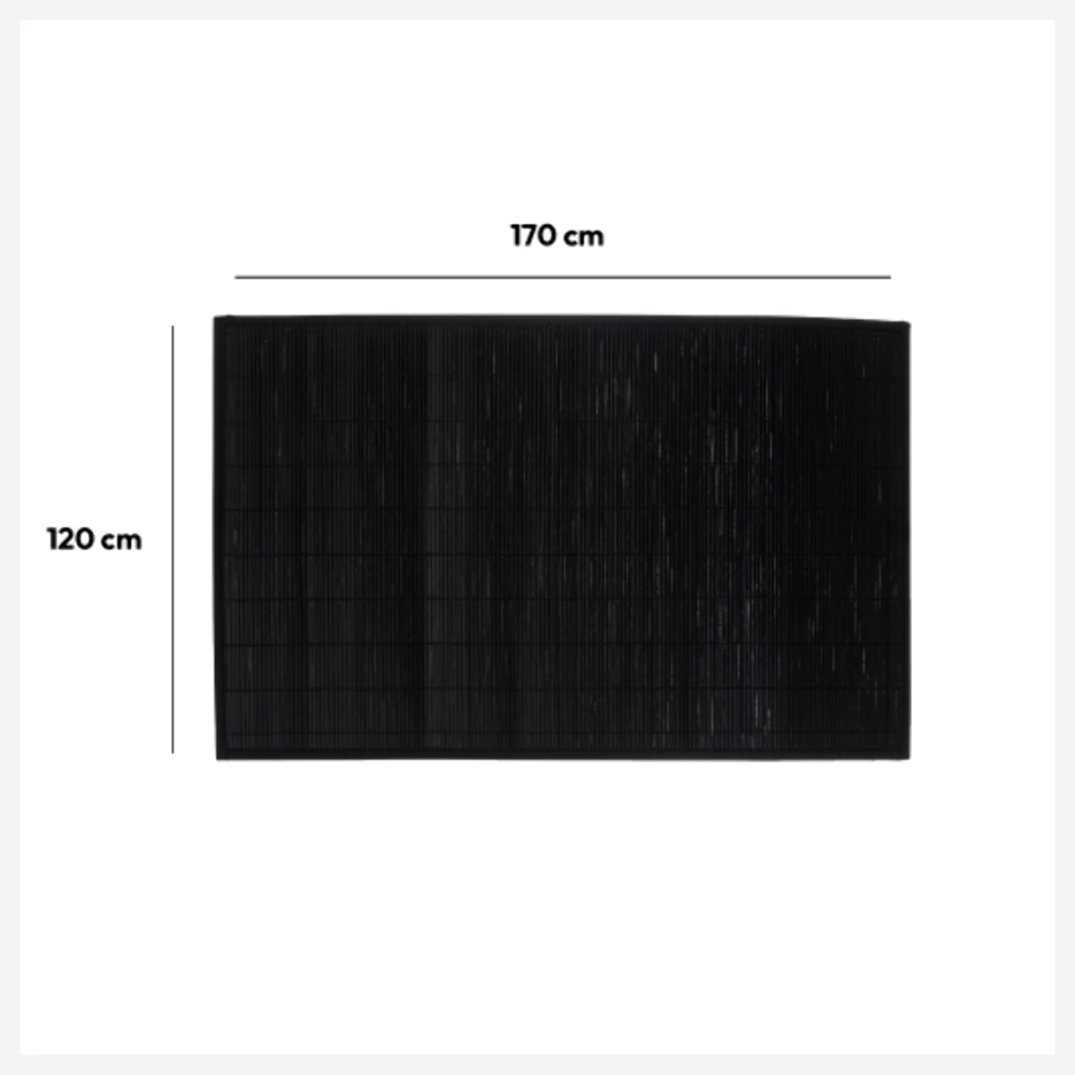 Tapis 120x70cm Bambou latté Noir