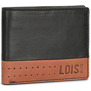 Cartera Hombre Piel Lois Durham Negro-Tan