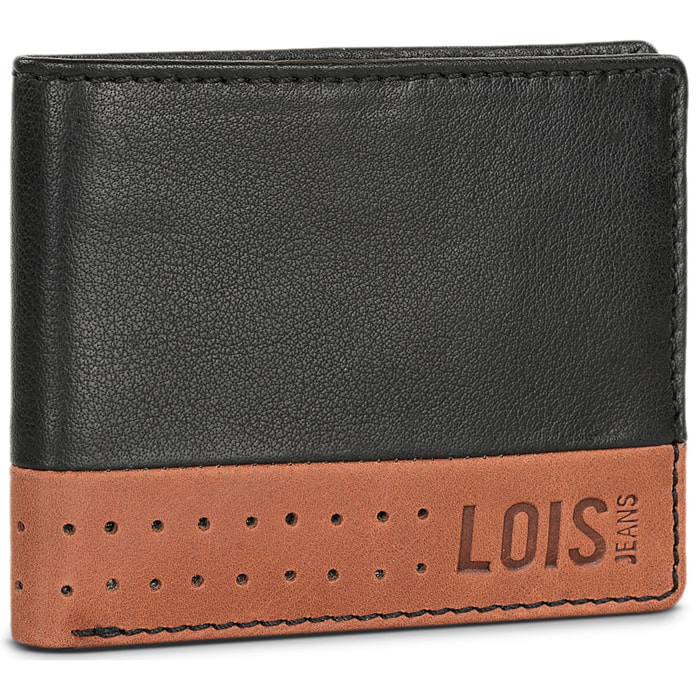 Cartera Hombre Piel Lois Durham Negro-Tan