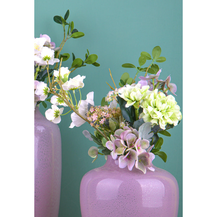 Bouquet Legato Con Helleborus. Altezza 52 Cm - Pezzi 3 - 30X52X30cm - Colore: Bianco - Bianchi Dino - Fiori Artificiali