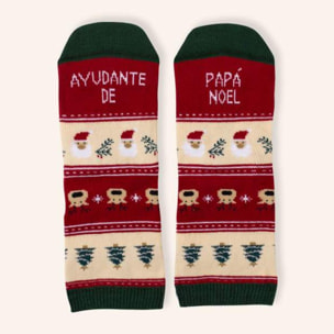 Mini calcetines "Ayudante de Papá Noel" talla 23-26