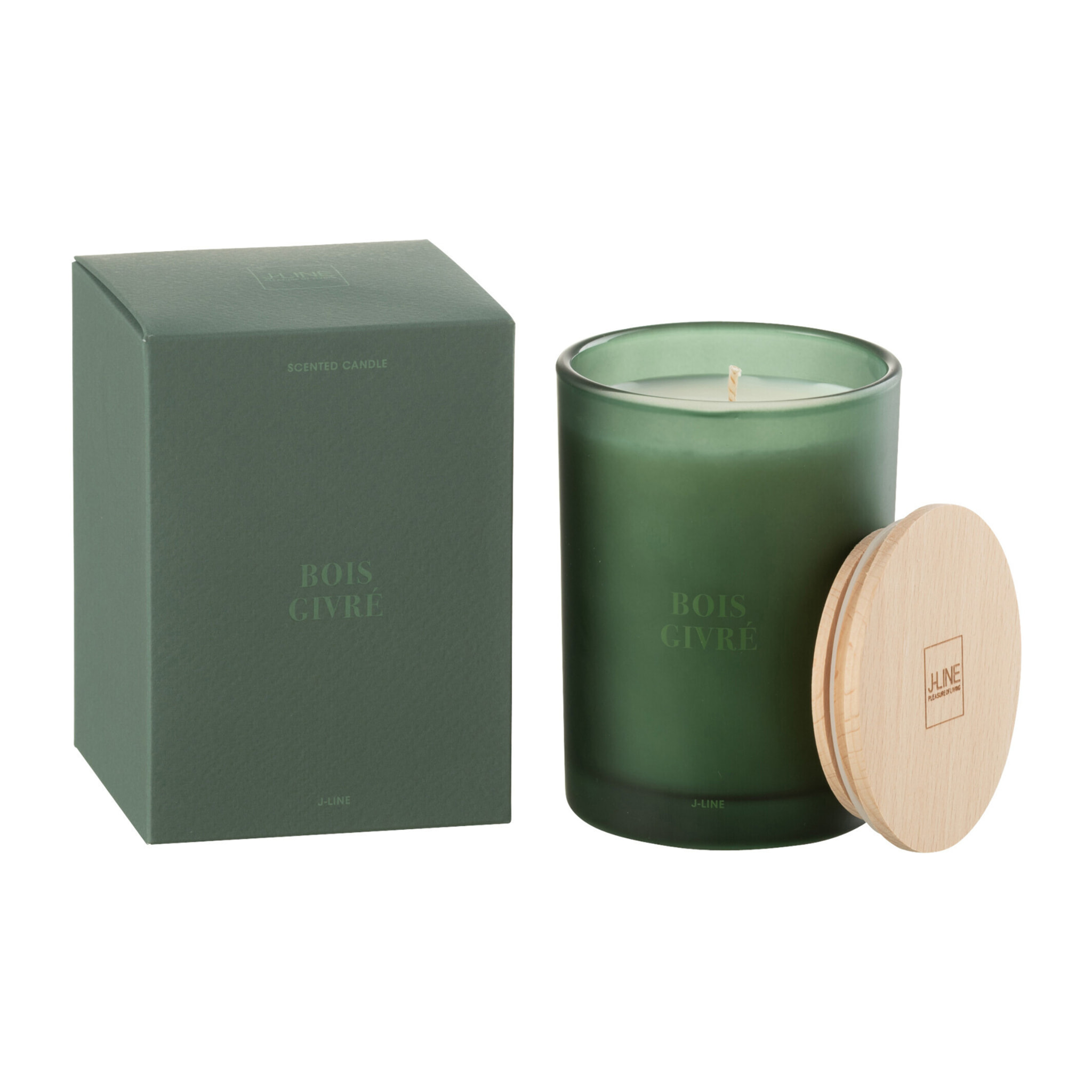 J-Line bougie parfumée Accords Essentiels - Bois Givré - vert - 38H