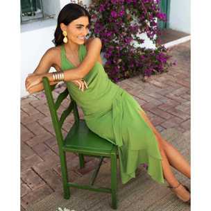 Falda midi con drapeado