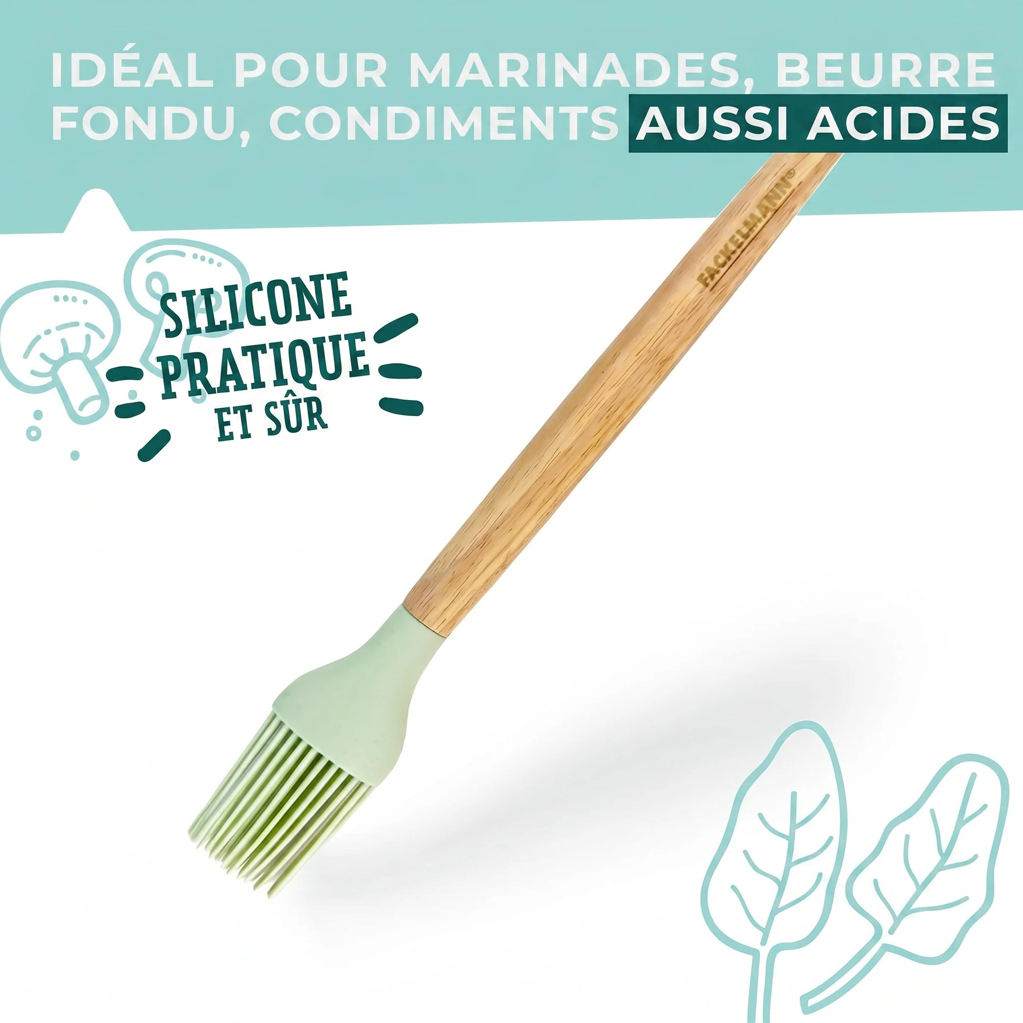 Pinceau de cuisine et pâtisserie en poils silicone Fackelmann OCEAN