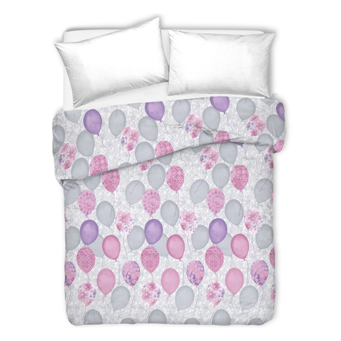 Copriletto di cotone palloncini rosa