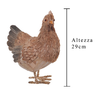 Gallina. Altezza 29 Cm - Pezzi 1 - 27X29X17cm - Colore: Altro - Bianchi Dino - Soggetti Pasquali, Conigli, Galline, Pecore Ecc