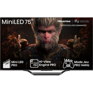 TV QLED HISENSE MiniLED 75U7NQ 2024