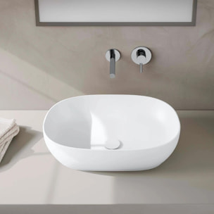 Lavabo double vasque à poser VITRA Outline, ovale - edelweiss Haut de gamme