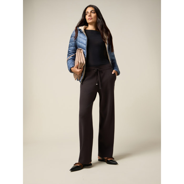 Oltre - Pantalones de punto con bolsillos laterales - Gris