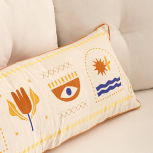 Coussin Libertad 30x80cm blanc