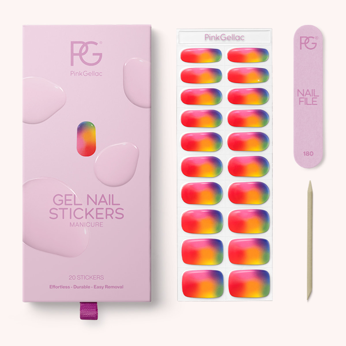 Stickers gel - 0054 Rainbow Flow