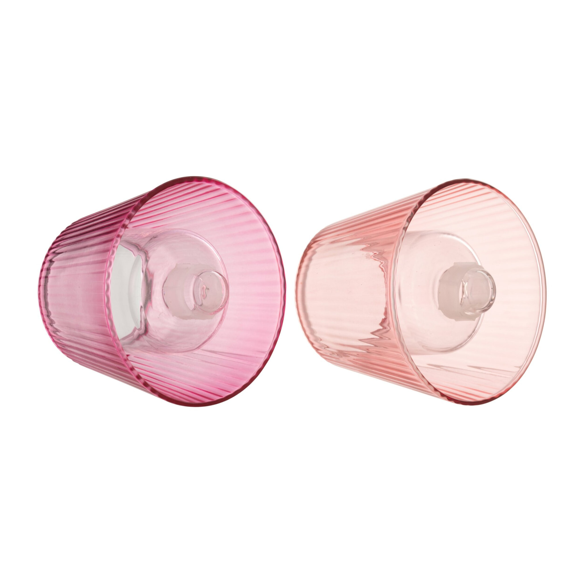 J-Line photophore Chapeau - verre - rose - 2 pièces