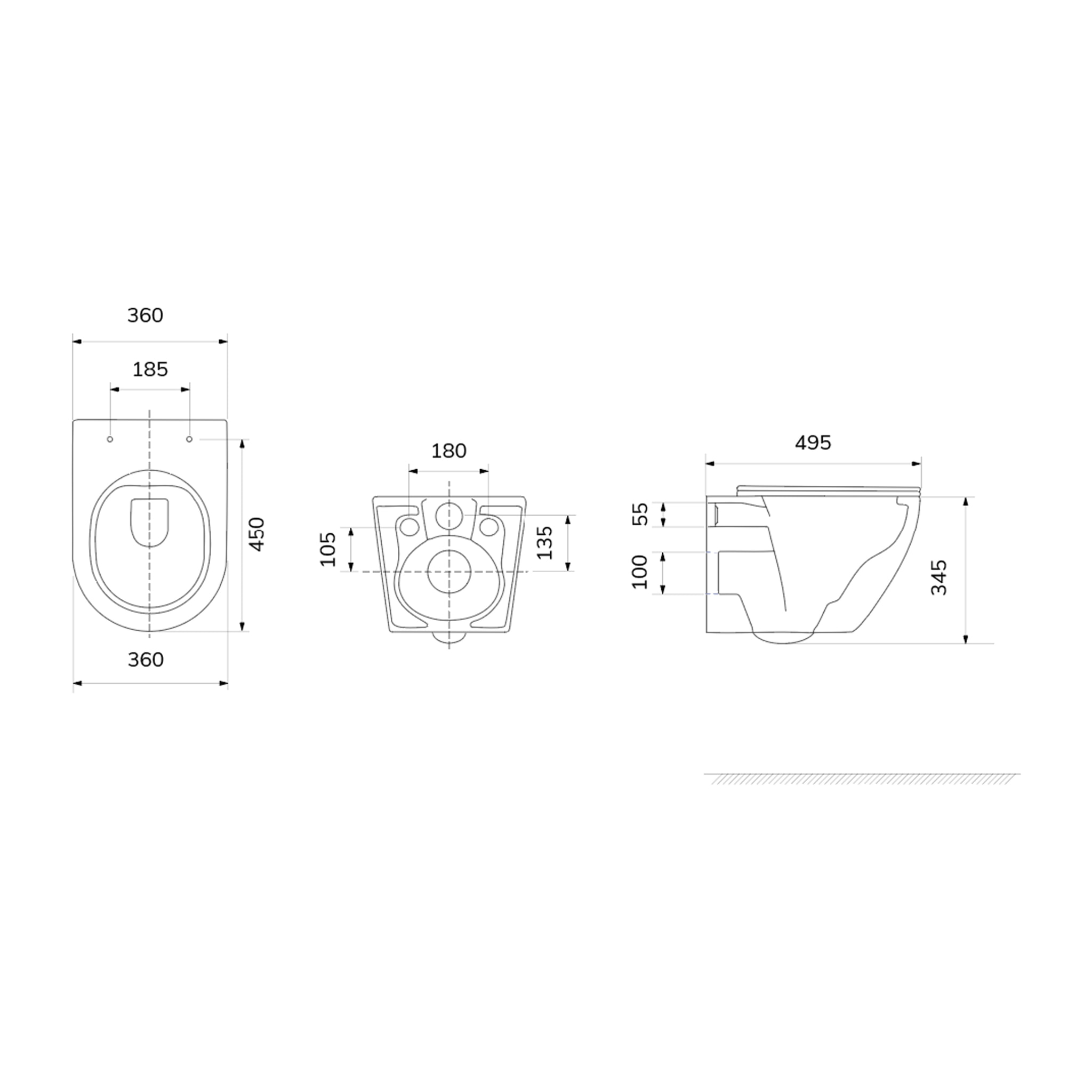 Pack Wc Suspendido + Bastidor | Inodoro Blanco Mate | Pulsador Blanco | Cisterna Empotrada | Tapa Amortiguada + Sistema Rimless | Alday