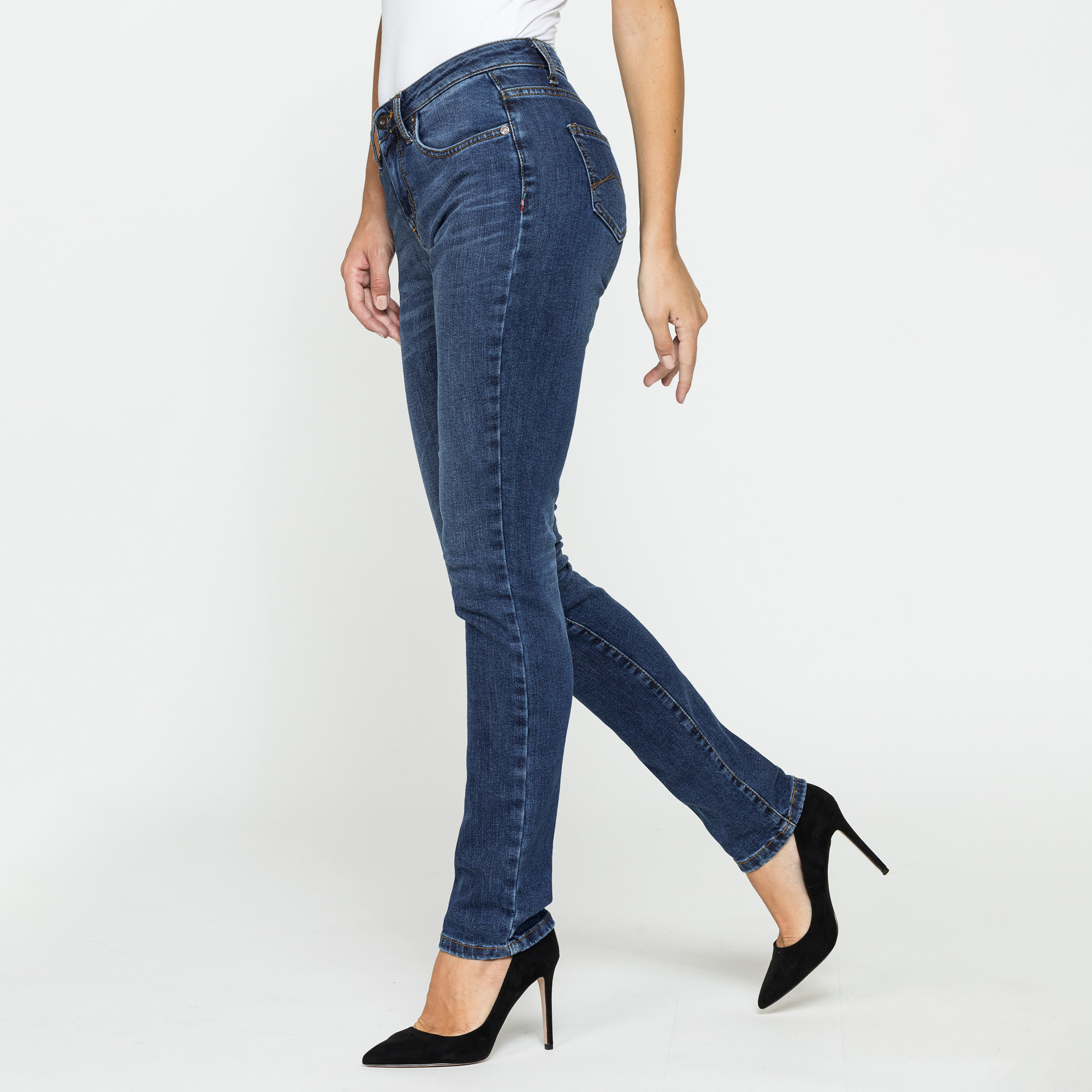 JEANS DONNA CINQUE TASCHE REGULAR FIT IN DENIM STRETCH 12,2oz