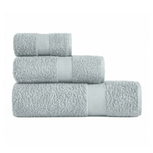 Set 3 asciugamano spugna cotone 100% Made in Italy. Ospite + Salvietta + Telo. Colore GRIGIO CHIARO