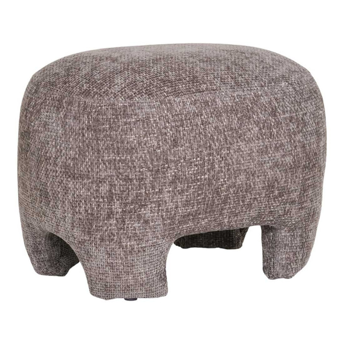 Olbia - pouf - en tissu texturé - Taupe