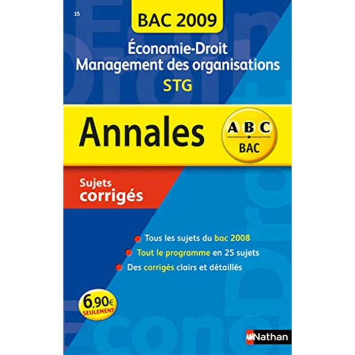 LEVAVASSEUR, FRANK | ANNAL 09 ABC SUJ COR ECO DROIT | Livre d'occasion