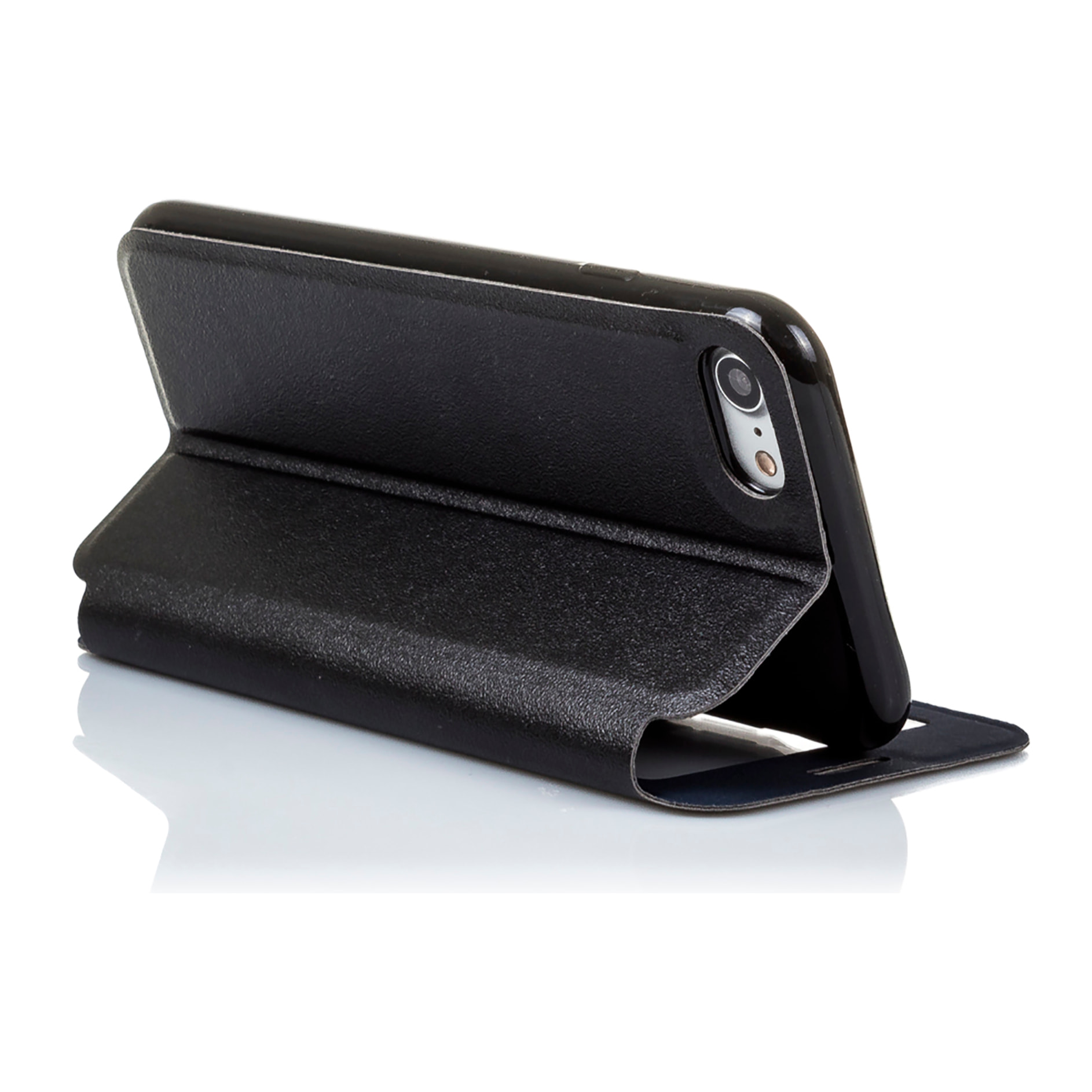 DAM CUSTODIA A LIBRO CON CHIUSURA MAGNETICA A FINESTRA Iphone 7/ Iphone 8 7x1x14 Cm. Colore nero