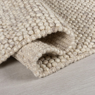 Tapis laine bouclée de couloir MINERALS Beige