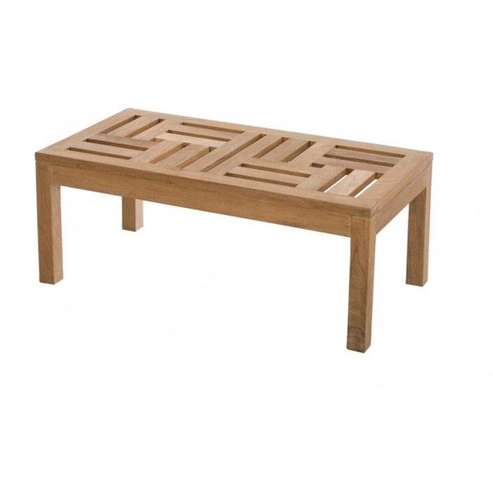 HARRIS - Table basse de jardin rectangulaire 100x50cm en bois Teck