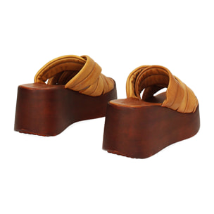 Zeppa cognac in pelle