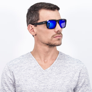 Gafas de sol OCEAN BIDART - Negro brillante / Revo azul